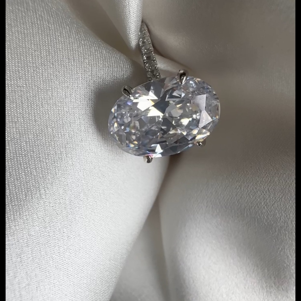 92.5 Sterling Silver Cz ring Live show listing